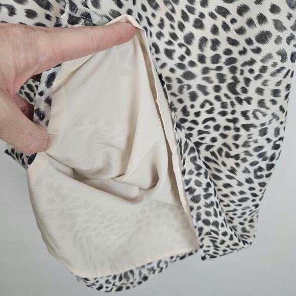 Vtg Victorias Secret Womens Sz 4 Slip Dress Cream Leopard‎ Lined Flowy Y2K 90s - Picture 7 of 12